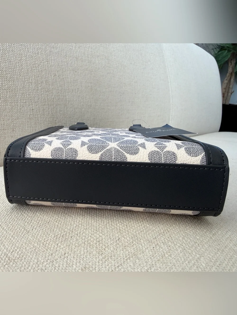 NWT Kate Spade New York Signature Spade Flower Navy Mini Tote Crossbody Bag